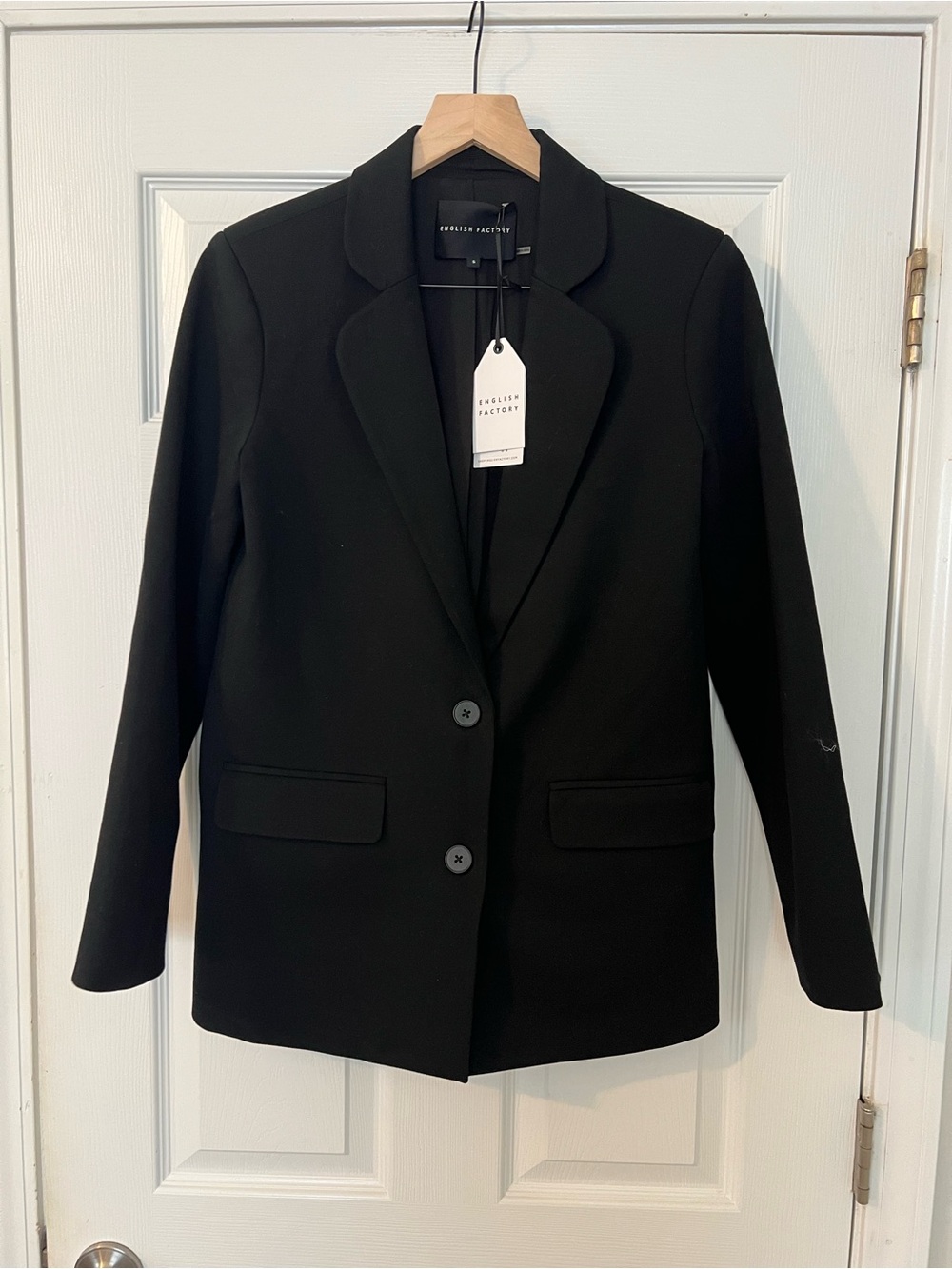 NWT Anthro English Factory Black Women's Blazer